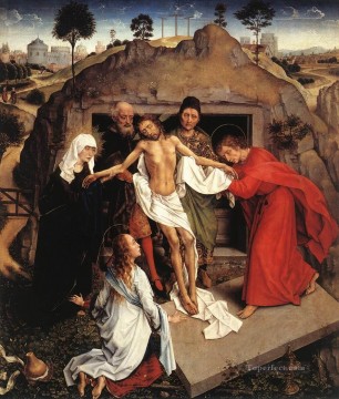  christ art - Entombment of Christ religious Rogier van der Weyden